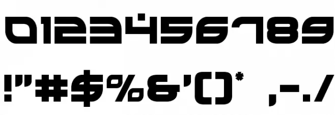 Battlefield Condensed Шрифта ДРУГИЕ символов