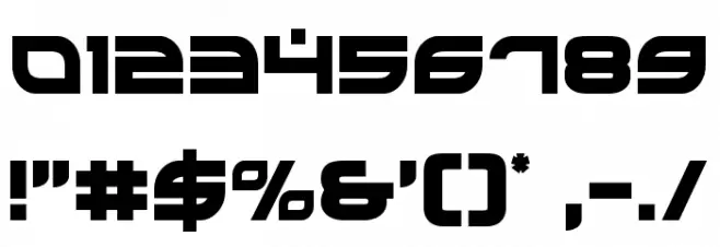 Battlefield Condensed Font OTHER CHARS