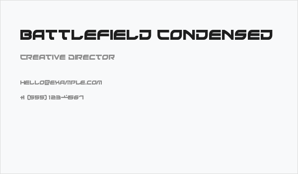 Battlefield Condensed Business Card