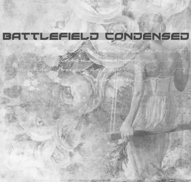 Battlefield Condensed Шрифта examples