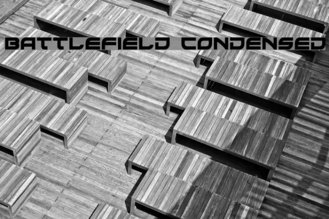 Battlefield Condensed Шрифта examples