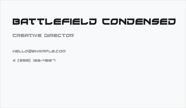 Battlefield Condensed Business Card