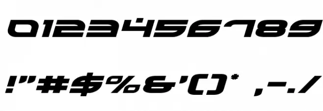 Battlefield Expanded Italic フォント その他の文字
