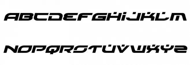 Battlefield Expanded Italic फ़ॉन्ट अपरकेस