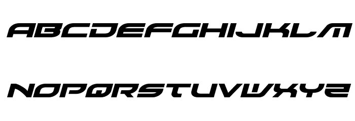 Battlefield Expanded Italic Font LOWERCASE