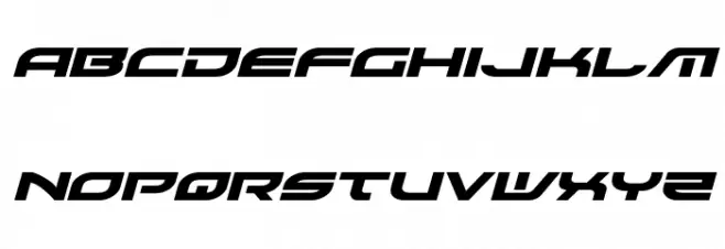 Battlefield Expanded Italic Font LOWERCASE