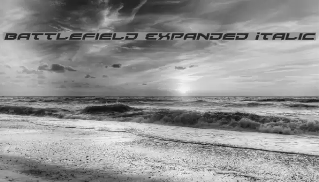 Battlefield Expanded Italic フォント examples