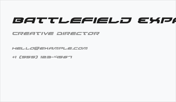 Battlefield Expanded Italic Business Card