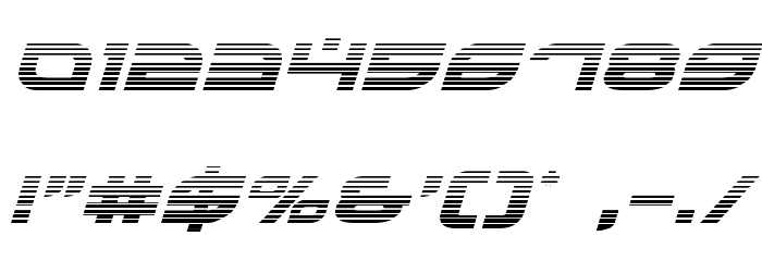 Battlefield Gradient Italic Font OTHER CHARS