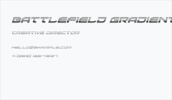 Battlefield Gradient Italic Business Card