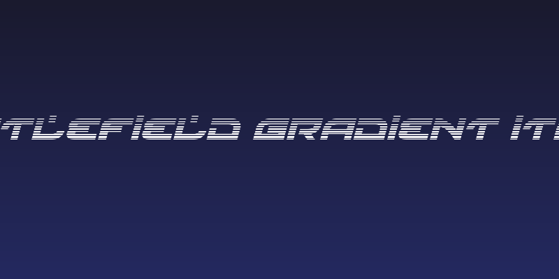 Battlefield Gradient Italic Social Header