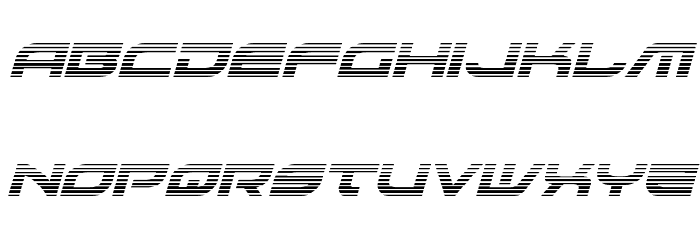 Battlefield Gradient Italic Font LOWERCASE