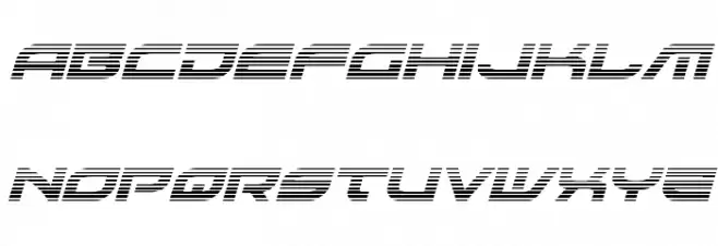 Battlefield Gradient Italic Caratteri MINUSCOLO