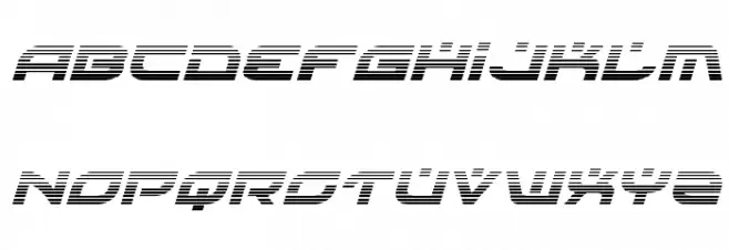 Battlefield Gradient Italic Fonte MAIÚSCULAS