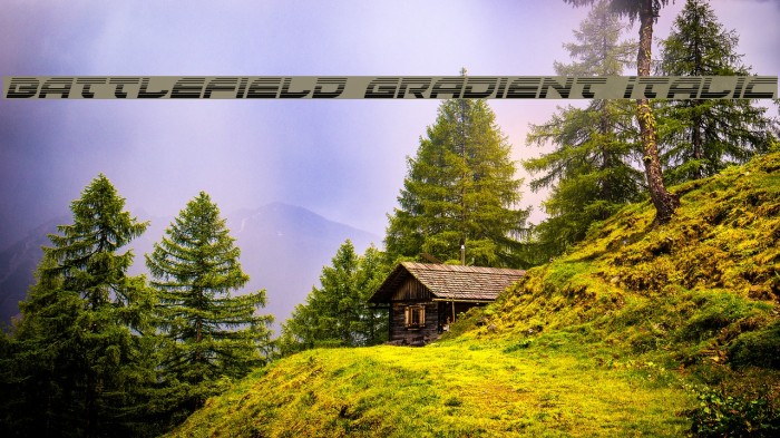 Battlefield Gradient Italic Font examples