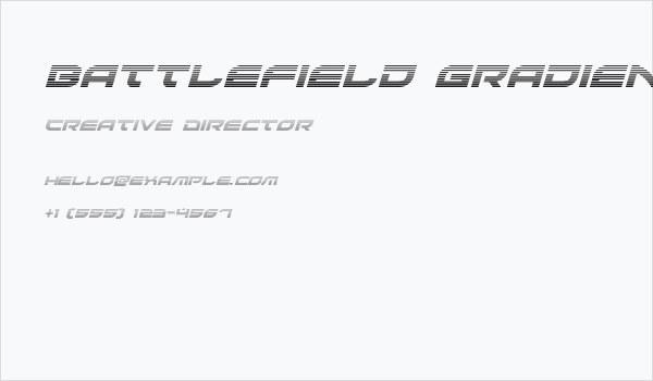 Battlefield Gradient Italic Business Card