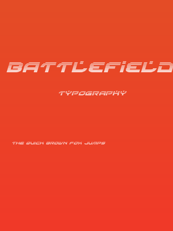 Battlefield Gradient Italic Poster