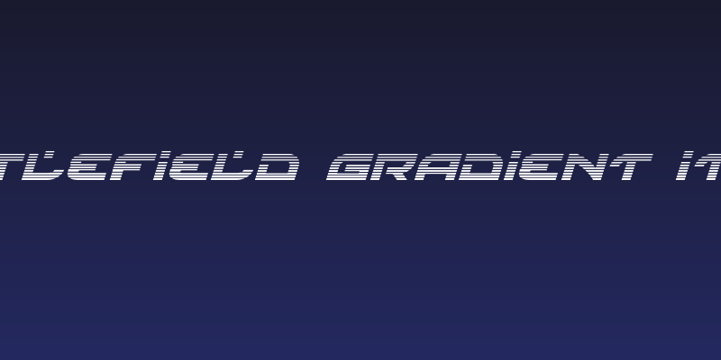 Battlefield Gradient Italic Social Header