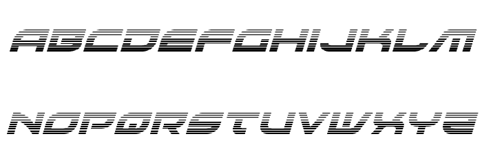 Battlefield Gradient Italic Font LOWERCASE