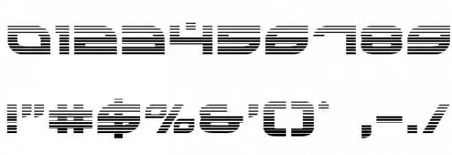 Battlefield Gradient Font OTHER CHARS