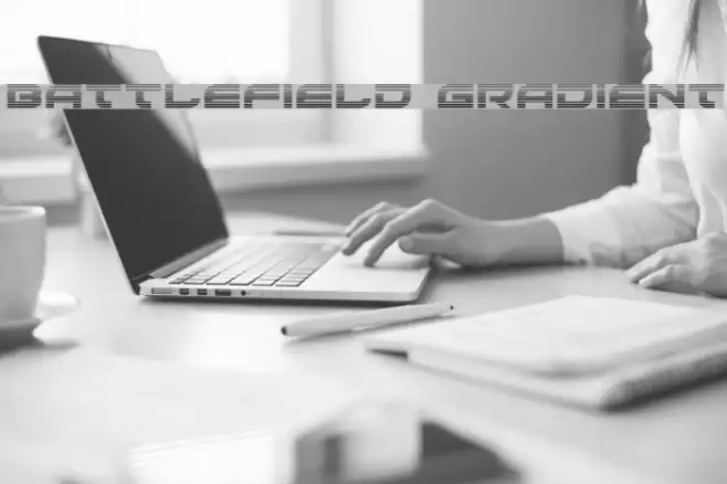Battlefield Gradient Font examples