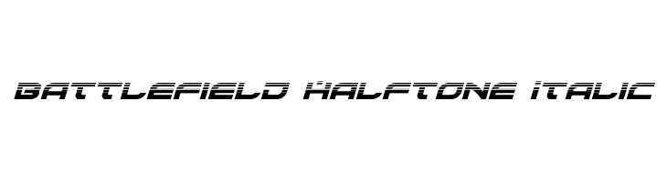 Battlefield Halftone Italic  Скачать бесплатные шрифты