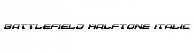 Battlefield Halftone Italic  免费字体下载