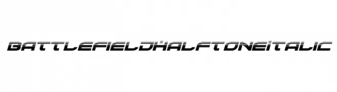 Battlefield Halftone Italic  नि: शुल्क फ़ॉन्ट्स डाउनलोड