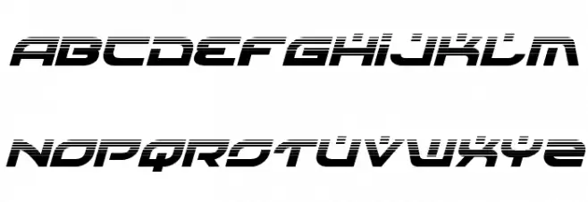 Battlefield Halftone Italic फ़ॉन्ट अपरकेस