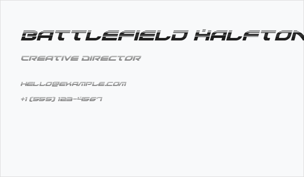 Battlefield Halftone Italic Business Card