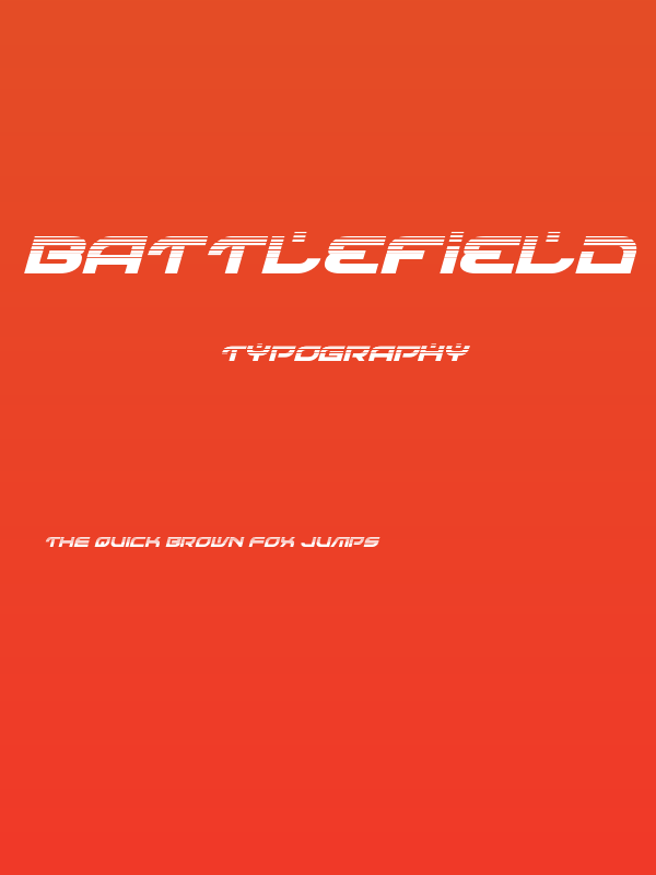 Battlefield Halftone Italic Poster