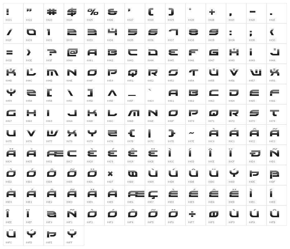 Battlefield Halftone Character Map