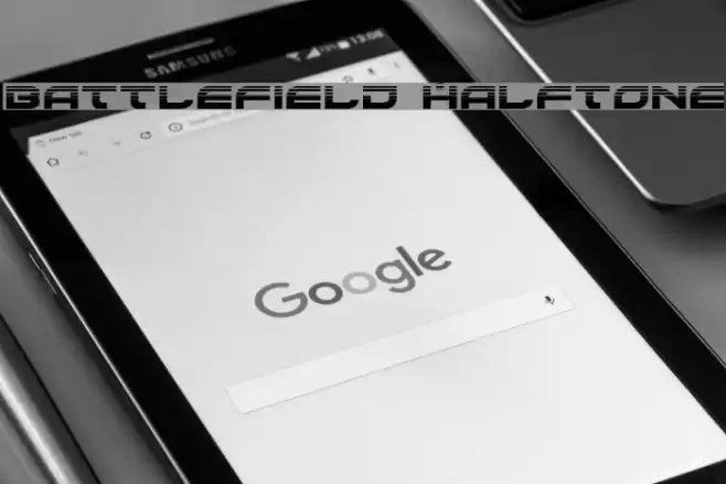 Battlefield Halftone Font examples