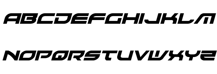 Battlefield Italic Font LOWERCASE