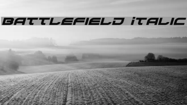 Battlefield Italic Schriftart examples