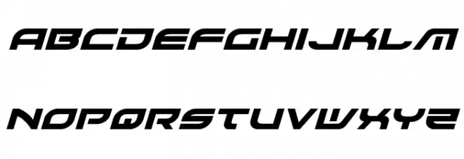 Battlefield Italic Schriftart Kleinbuchstaben