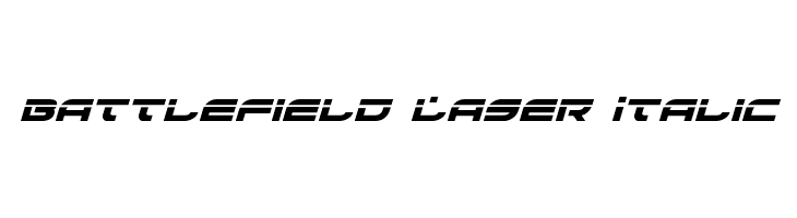 Battlefield Laser Italic  font caratteri gratis