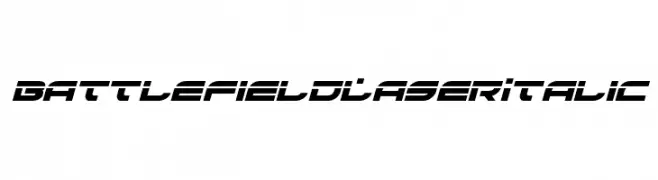 Battlefield Laser Italic  Frei Schriftart Herunterladen