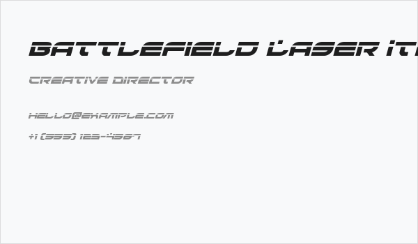 Battlefield Laser Italic Business Card
