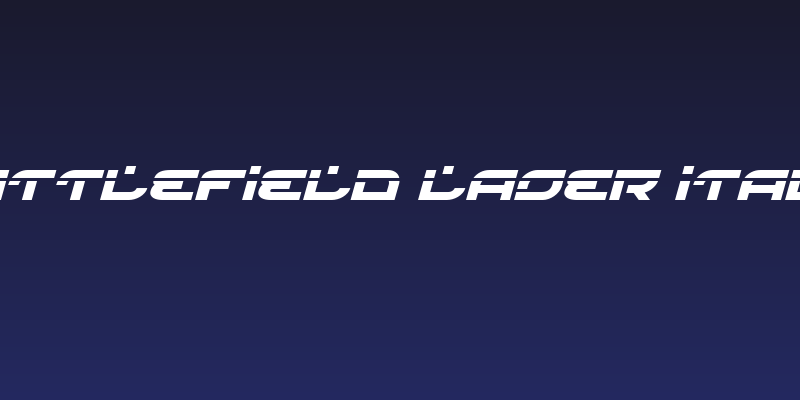 Battlefield Laser Italic Social Header