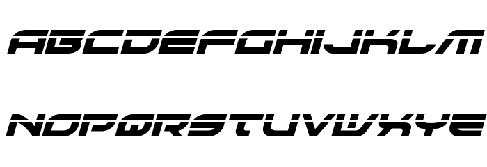 Battlefield Laser Italic Font LOWERCASE