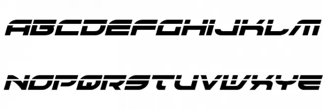 Battlefield Laser Italic Fuentes MINÚSCULAS