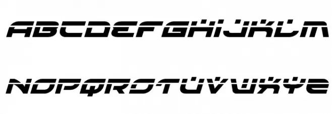 Battlefield Laser Italic Шрифта ВЕРХНИЙ