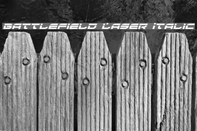 Battlefield Laser Italic Font examples