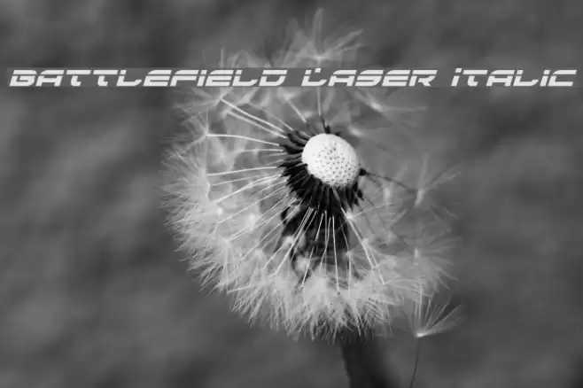 Battlefield Laser Italic Font examples