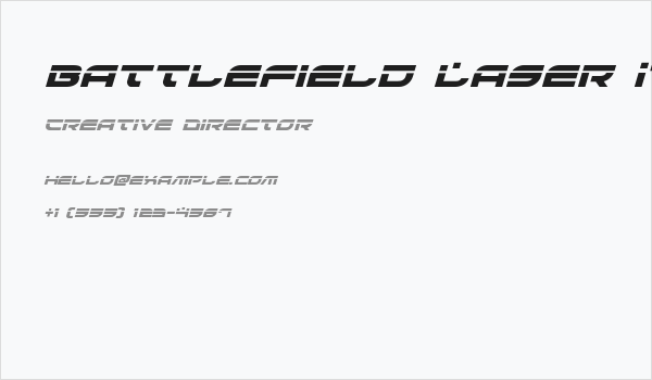 Battlefield Laser Italic Business Card