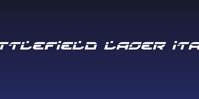Battlefield Laser Italic Social Header