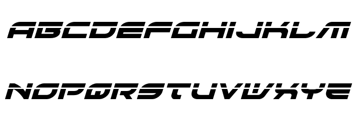 Battlefield Laser Italic Font LOWERCASE
