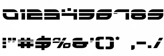 Battlefield Laser Font OTHER CHARS