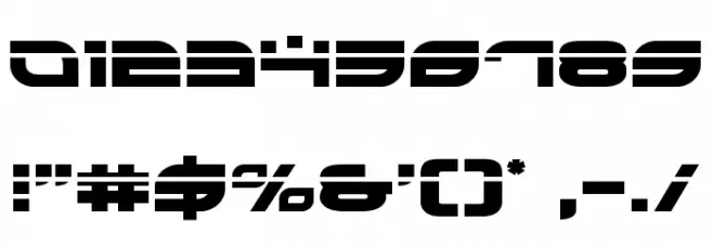 Battlefield Laser Font OTHER CHARS